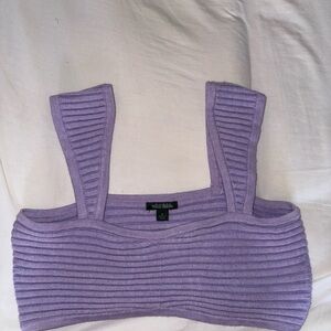Wild Fable Lilac Ribbed Crop Top